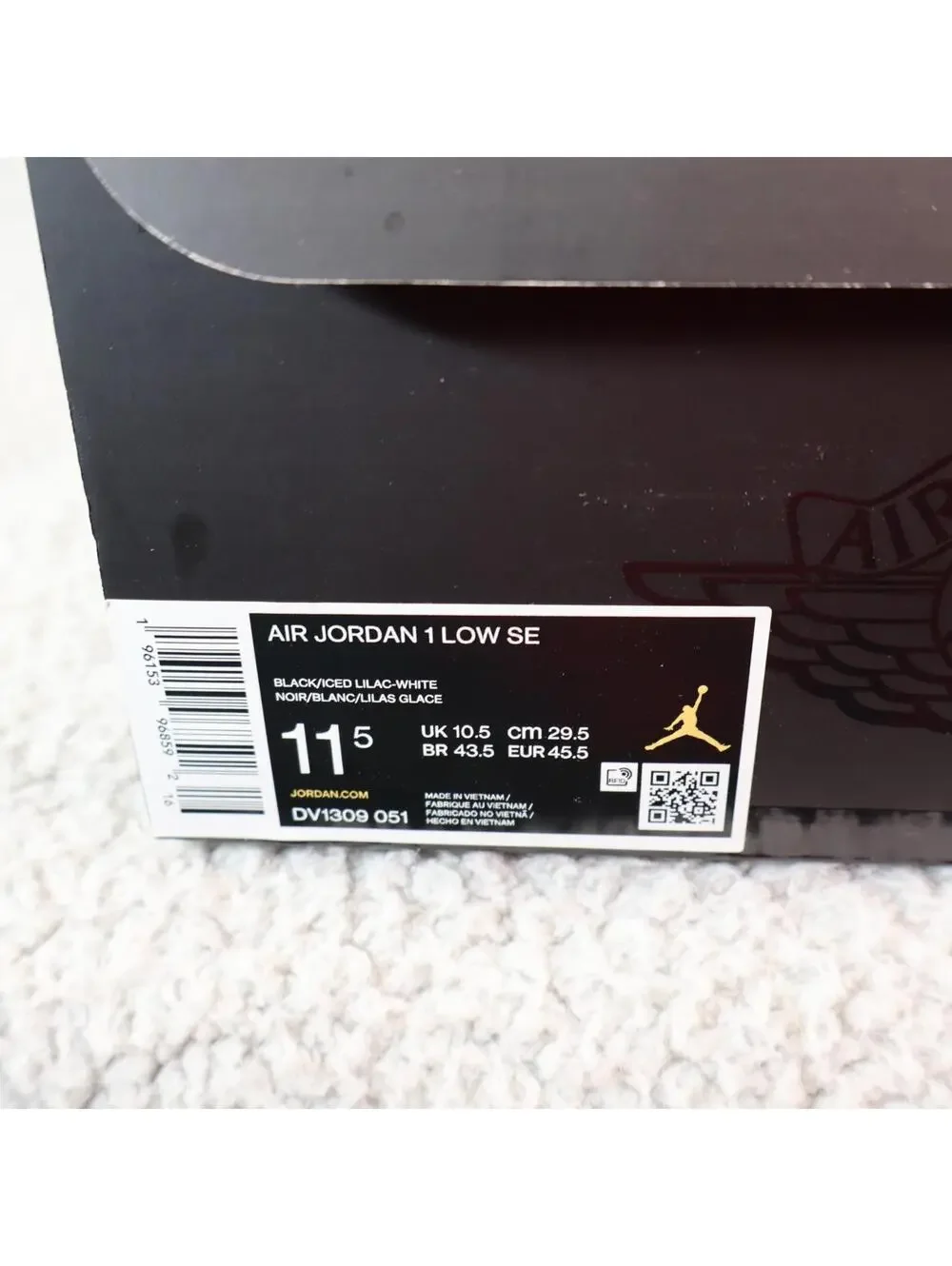 Jordan 1 Low SE Black Iced DV1309-051 Women 11.5 / Men 10